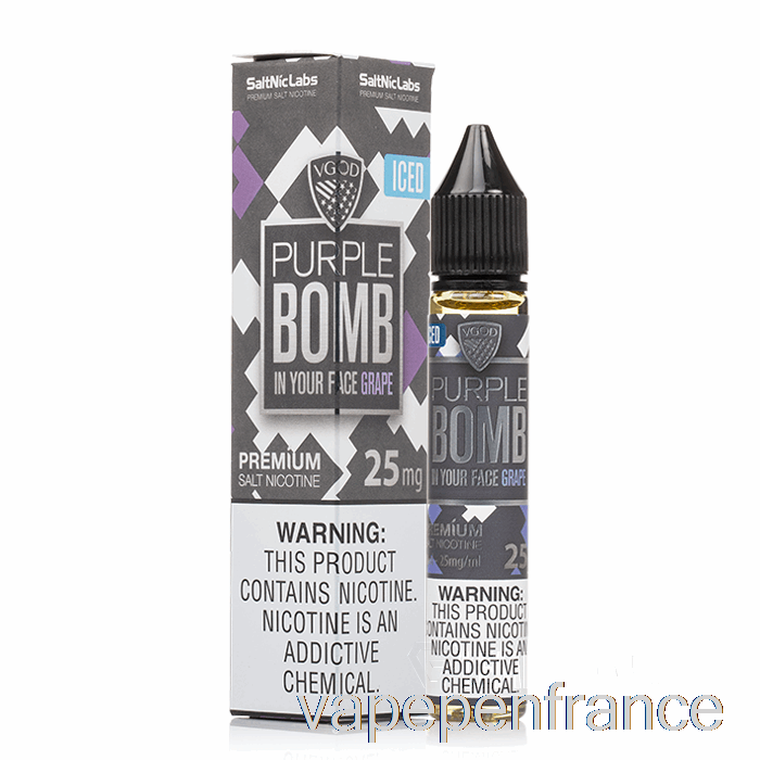 Bombe Violette Glacée - Sels Vgod - Stylo Vape 30 Ml 50 Mg